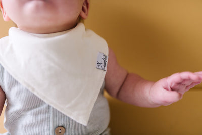 Copper Pearl Bandana Bib Set: Stone