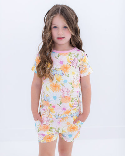 Birdie Bean 2 Piece Pajama Shorts Set: Care Bears Baby™ spring flowers