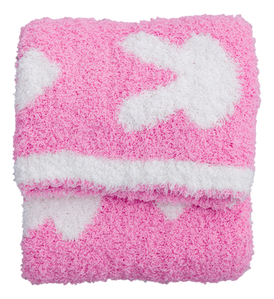 Birdie Bean Stroller Microfiber Blanket: Pink Bunny