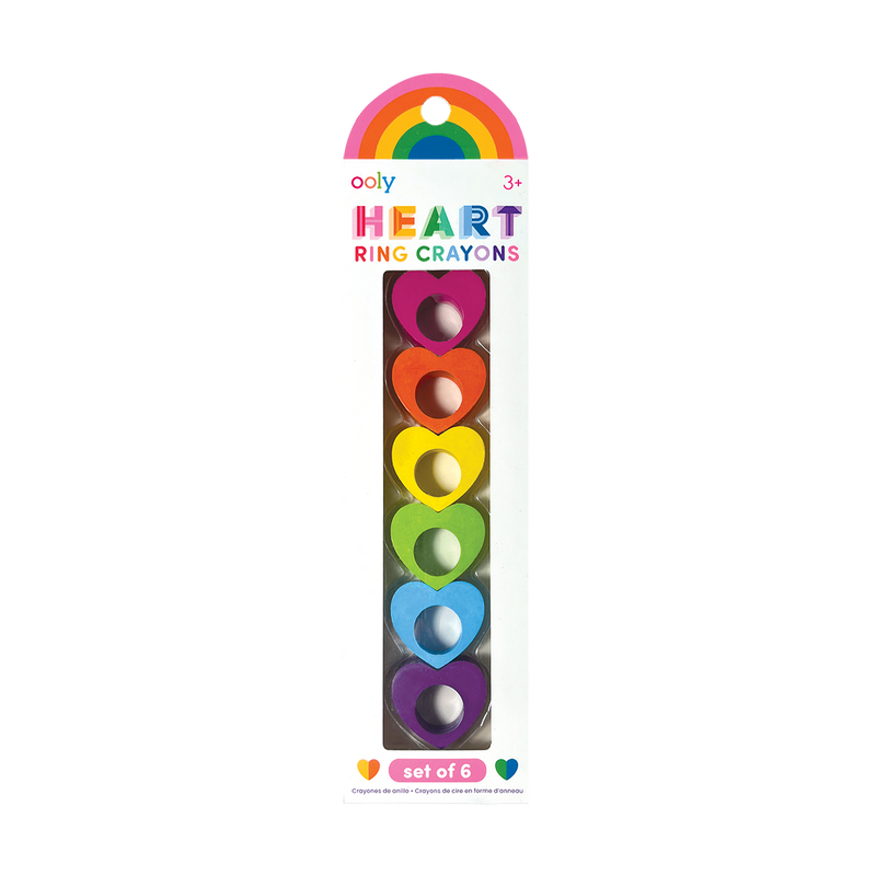 OOLY: Heart Ring Crayons - Set of 6
