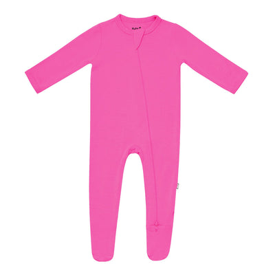 Kyte Baby Zippered Footie: Raspberry