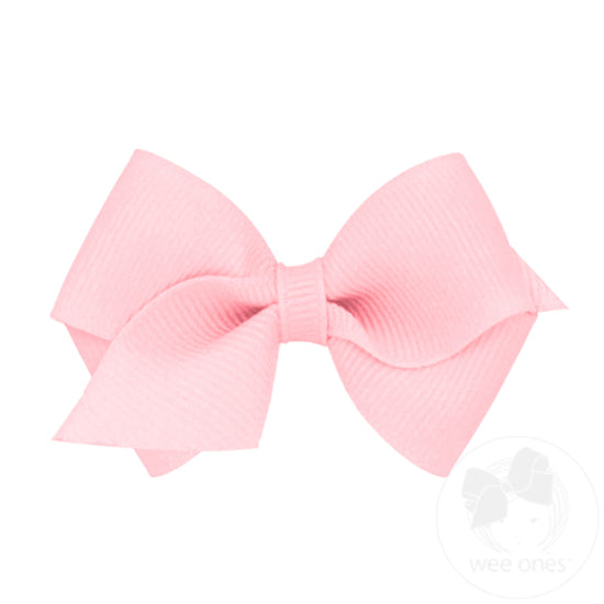 Wee Ones Classic Grosgrain Hair Bow: Light Pink