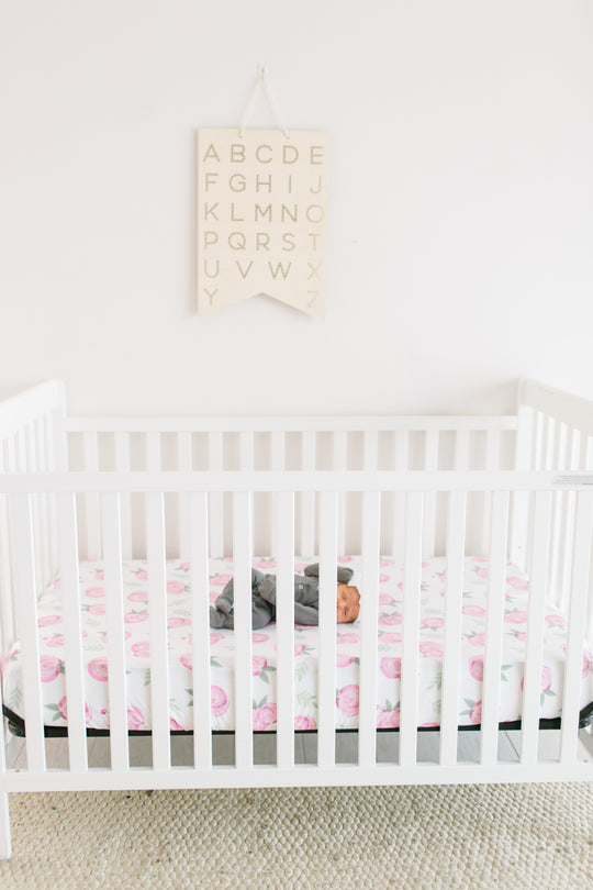 Copper Pearl Fitted Crib Sheet: Grace