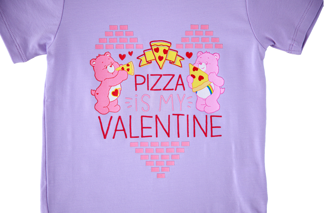 Birdie Bean Graphic T-Shirt: Care Bears™ Pizza Valentine