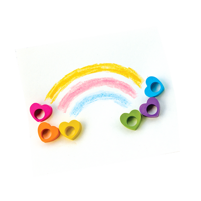 OOLY: Heart Ring Crayons - Set of 6