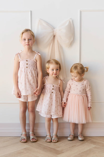 Jamie Kay Organic Cotton Ellie Top: Petite Fleur Soft Peony