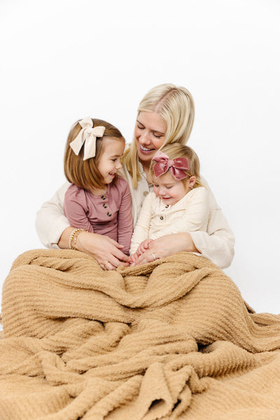 Lou Lou and Company Chenille Blanket: Tan