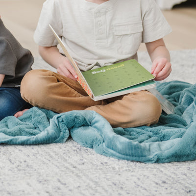 Saranoni Lush Mini Blanket: Mineral Blue