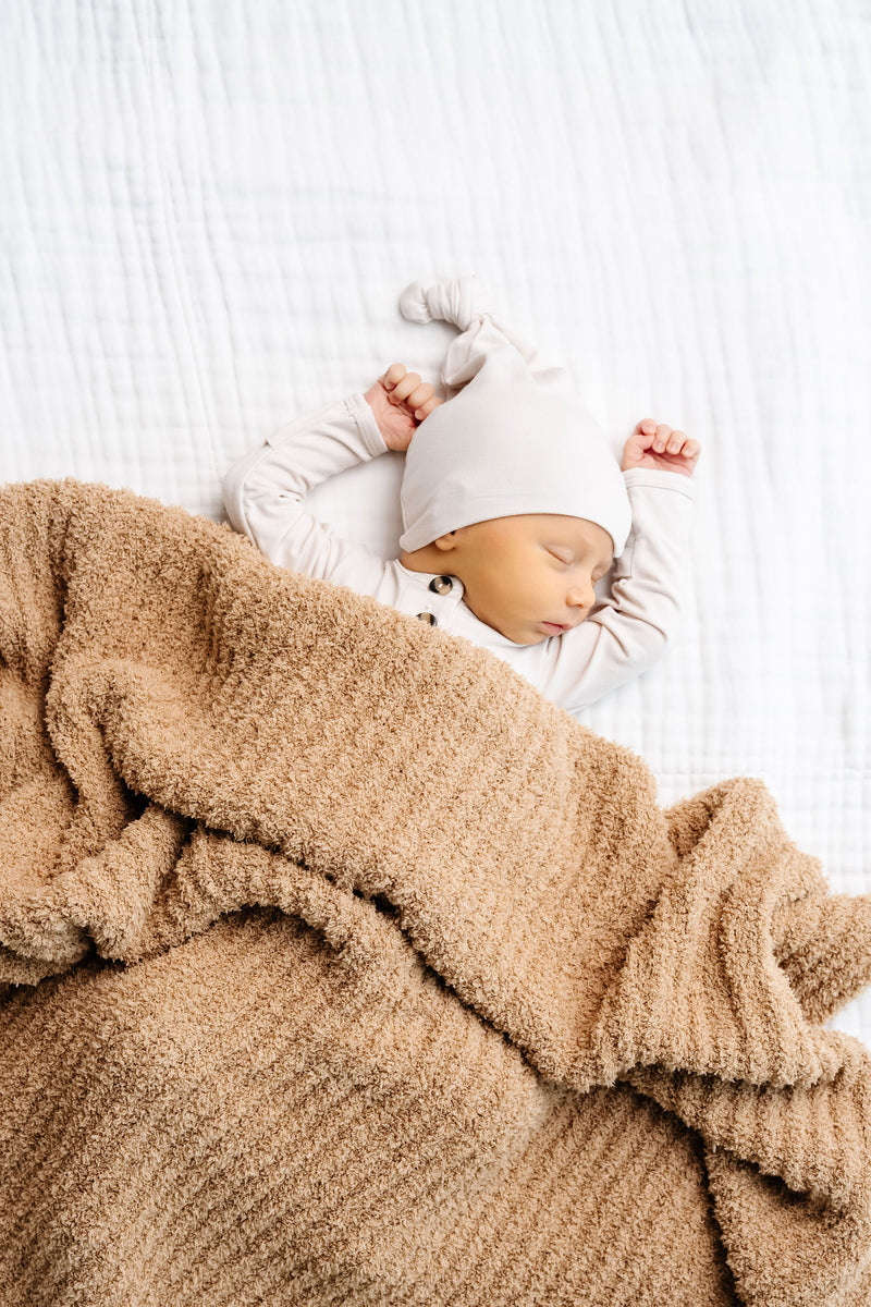 Lou Lou and Company Chenille Blanket: Tan