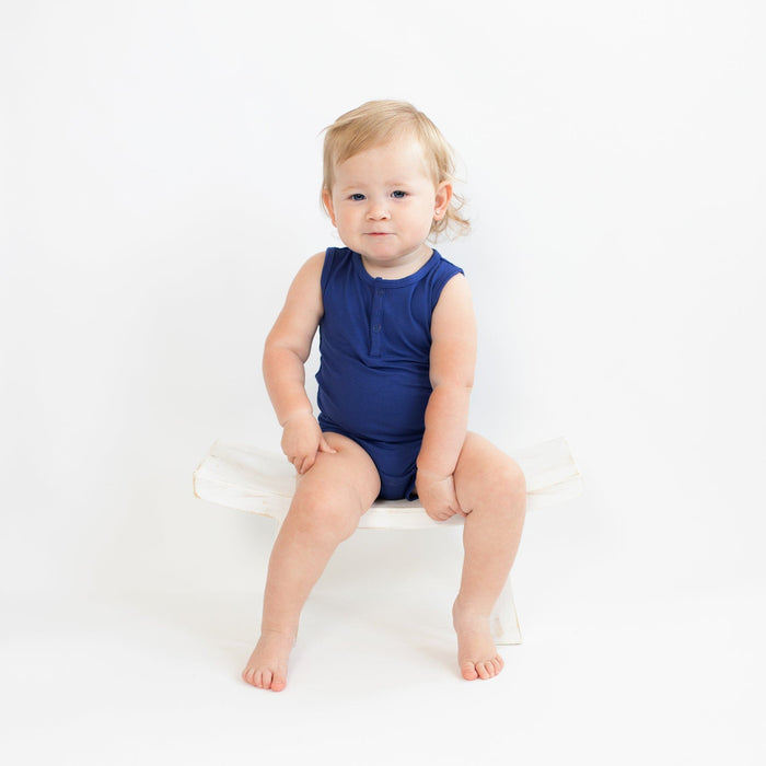Kyte Baby Sleveless Bodysuit: Royal