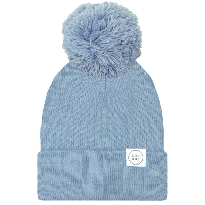 Lou Lou and Company Beanie with Pom: Steel Blue