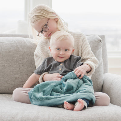 Saranoni Lush Mini Blanket: Mineral Blue