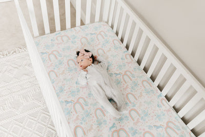 Copper Pearl Fitted Crib Sheet: Whimsy
