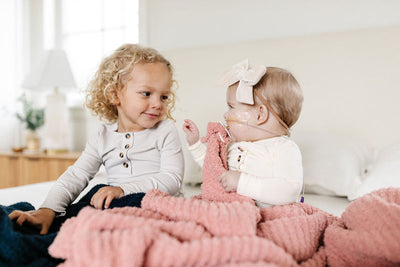 Lou Lou and Company Chenille Blanket: Rose