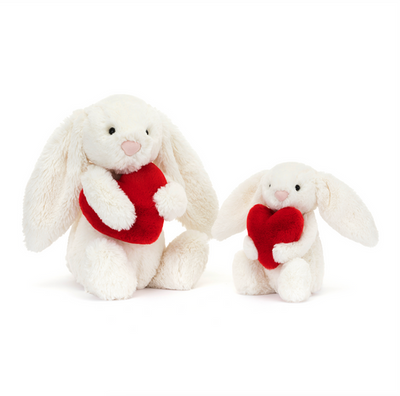 Jellycat: Bashful Red Love Heart Bunny (Multiple Sizes)