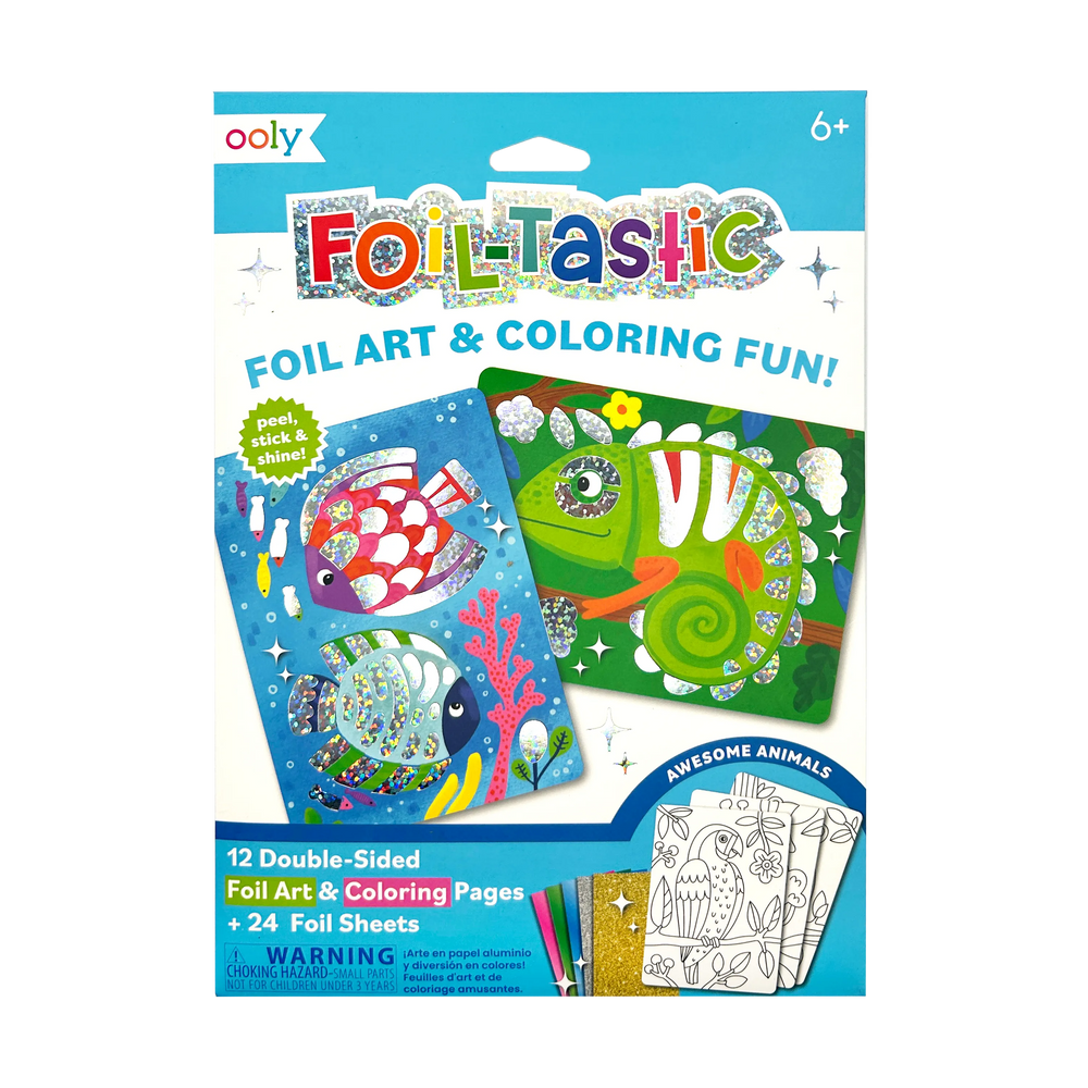 OOLY Foil-tastic Foil Art Kit: Awesome Animals