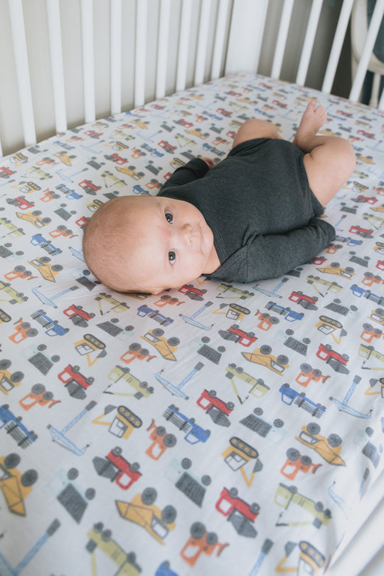 Copper Pearl Fitted Crib Sheet: Diesel