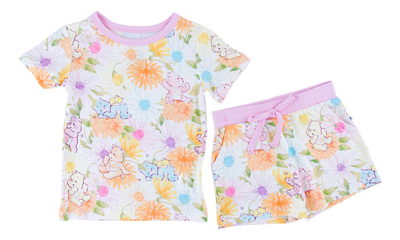 Birdie Bean 2 Piece Pajama Shorts Set: Care Bears Baby™ spring flowers