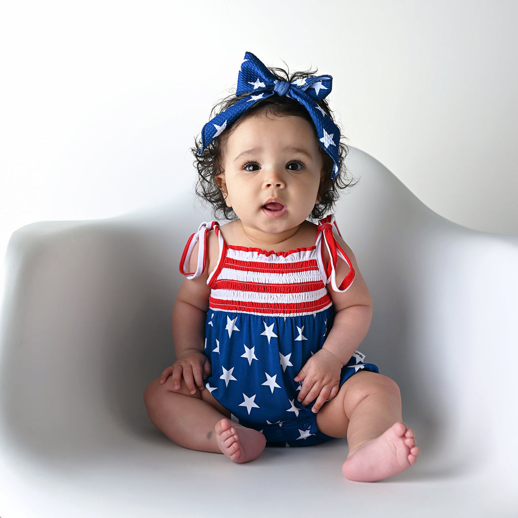 Gigi and Max Smocked Bubble Romper: Quincy