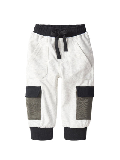 Little Bipsy Cargo Jogger: Green Colorblock