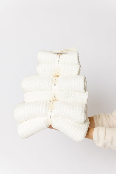 Lou Lou and Company Chenille Blanket: White