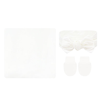 Lou Lou and Company Newborn Swaddle Bundle with Headband: Finley