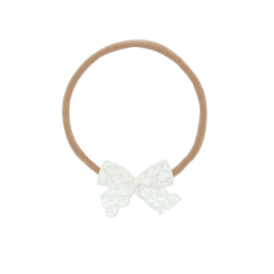 Lou Lou and Company Vintage Bow 3 Pack: Tan Floral Lace Headbands