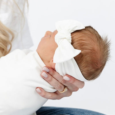 Lou Lou and Company Newborn Swaddle Bundle with Headband: Finley