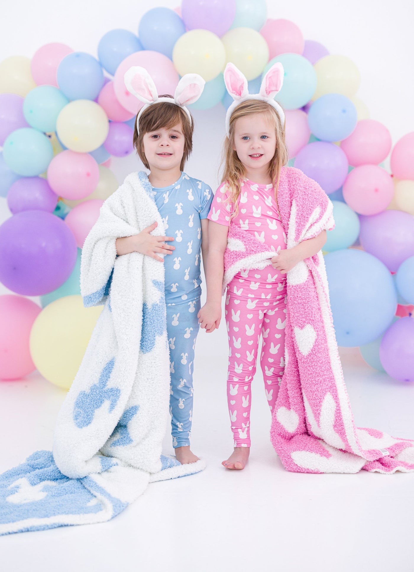 Birdie Bean Pajama Set: Pink Bunny