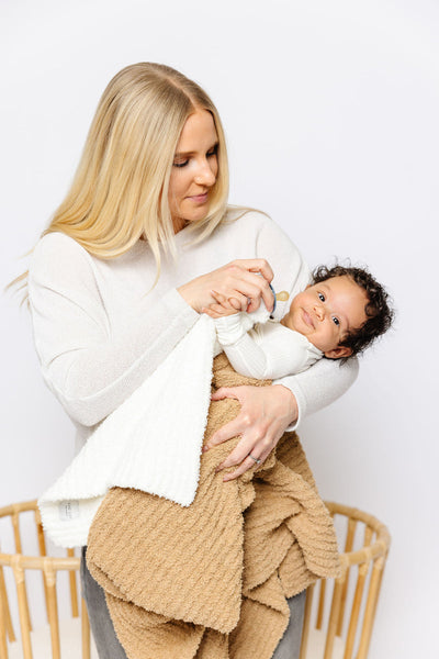 Lou Lou and Company Chenille Blanket: White