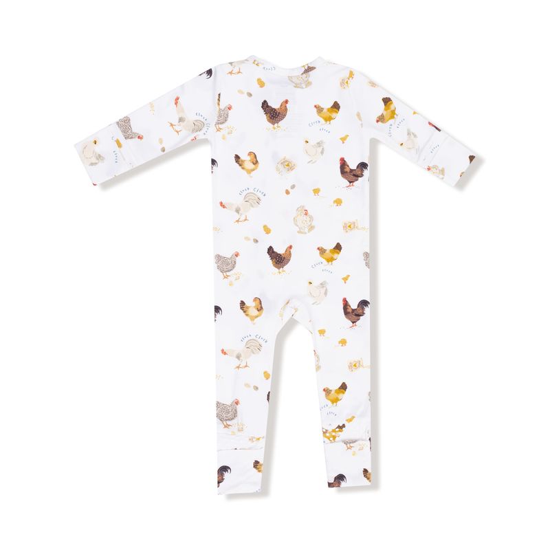 Angel Dear 2 Way Zipper Romper: Collector Chickens
