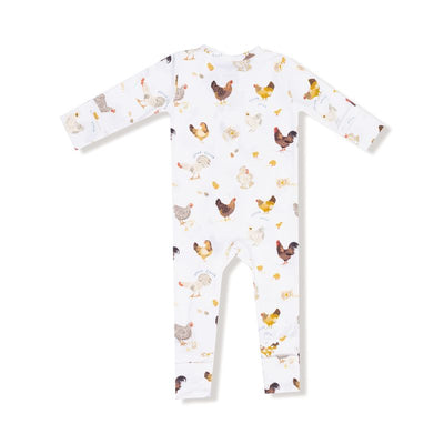 Angel Dear 2 Way Zipper Romper: Collector Chickens