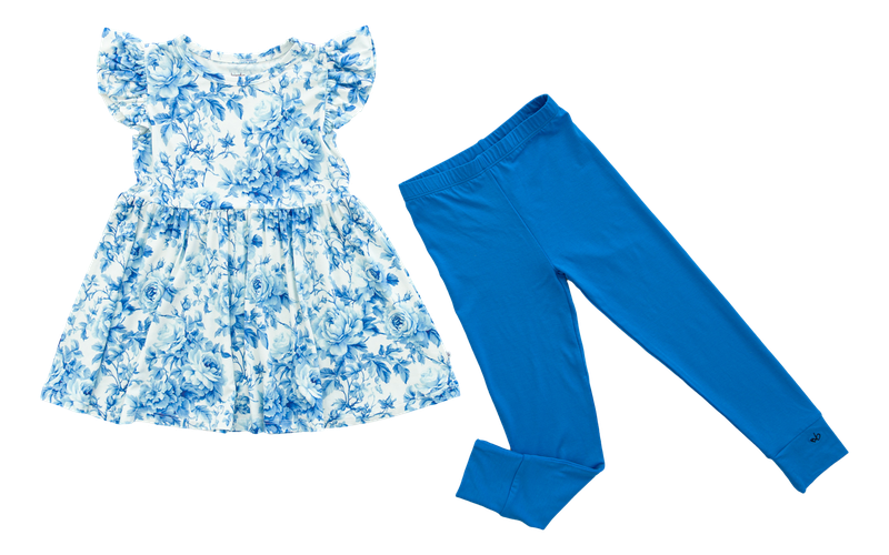 Birdie Bean Peplum Set: Iris