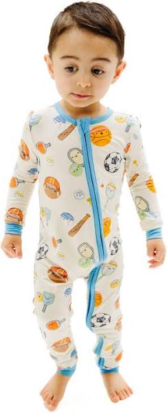 Angel Dear 2 Way Zipper Romper: Sports Ball Friends