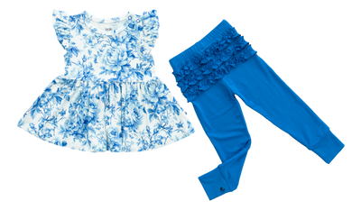 Birdie Bean Peplum Set: Iris
