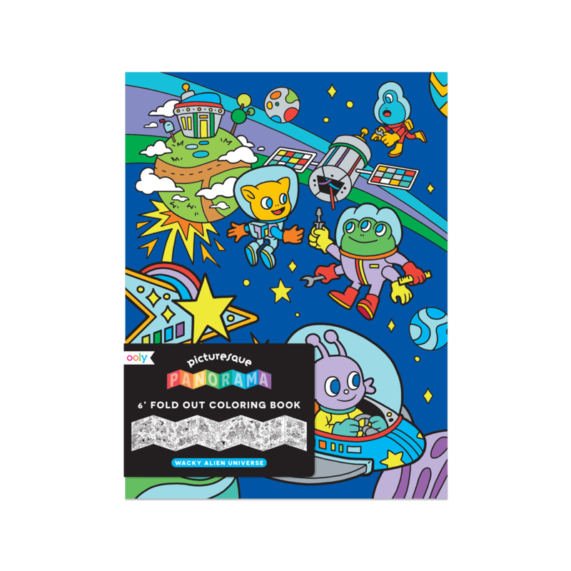 OOLY: Picturesque Panorama Coloring Book - Wacky Alien Universe