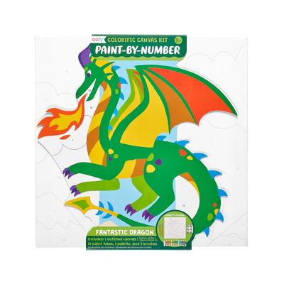 OOLY Colorific Canvas Paint by Number Kit: Fantastic Dragon