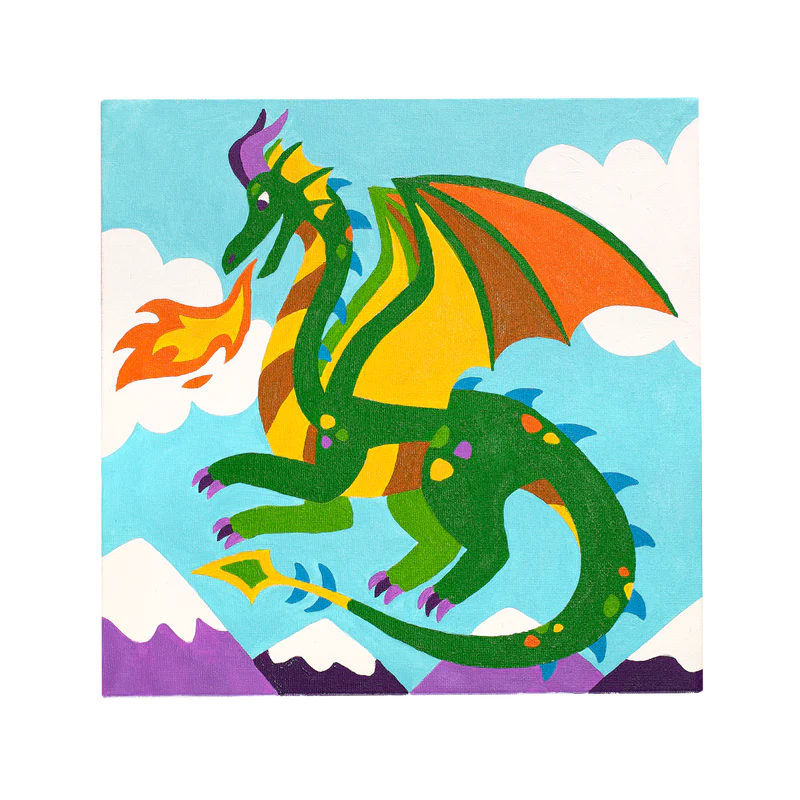 OOLY Colorific Canvas Paint by Number Kit: Fantastic Dragon