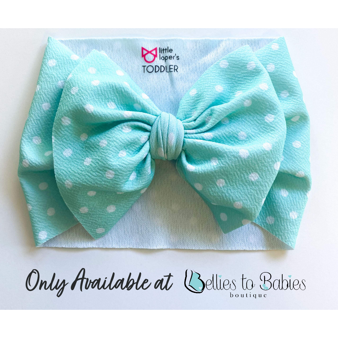 Little Lopers Bow: Seaside Dots (All Styles) - *A Bellies to Babies EXCLUSIVE*