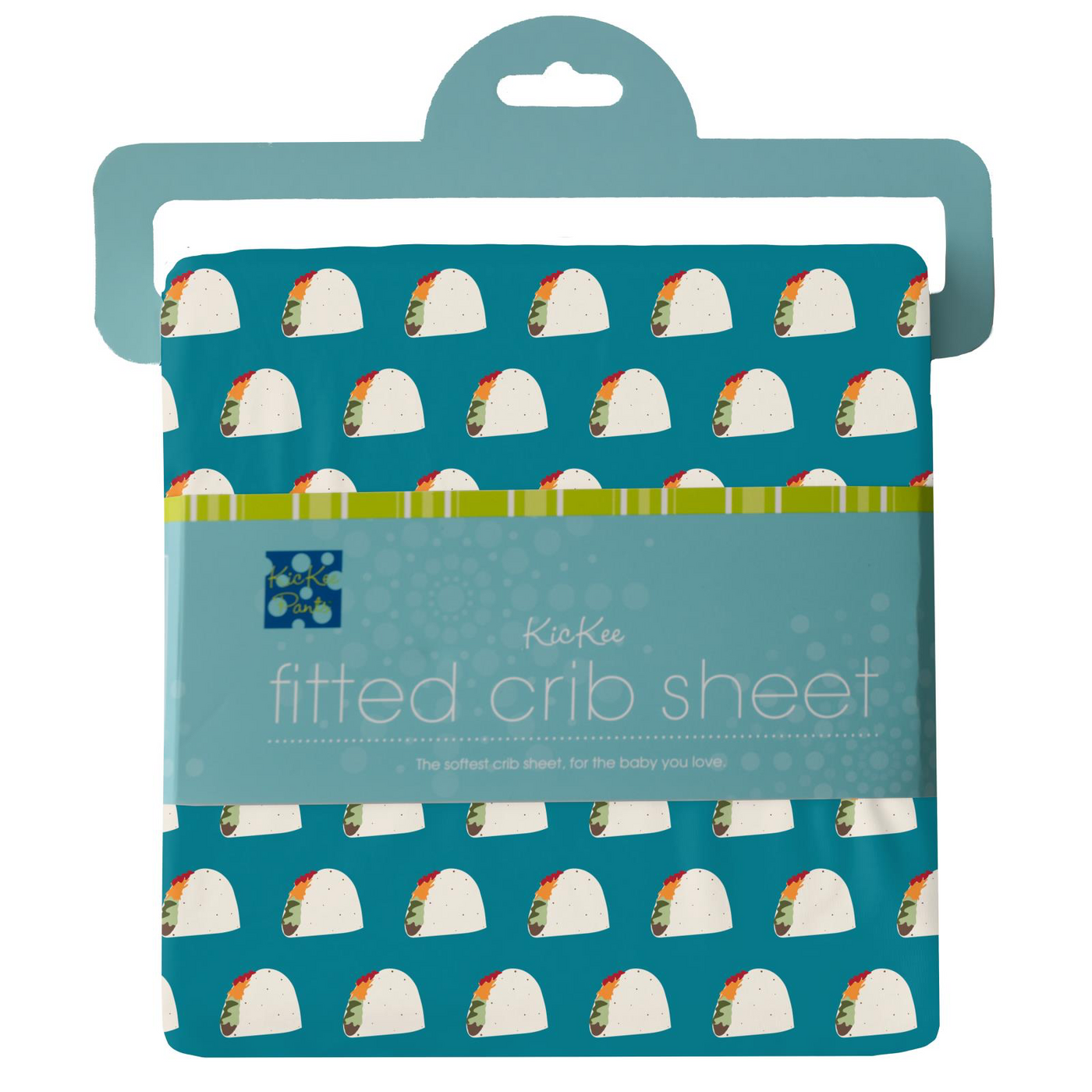 Kickee Pants Fitted Crib Sheet: Seagrass Tacos