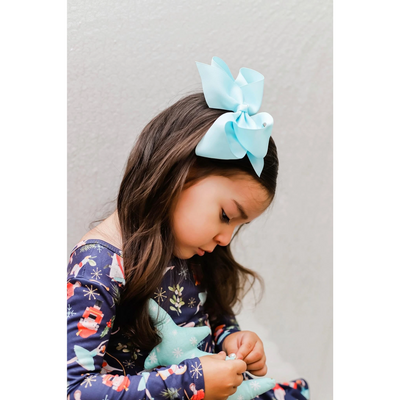 Little Lopers Ribbon Bow: Baby Blue