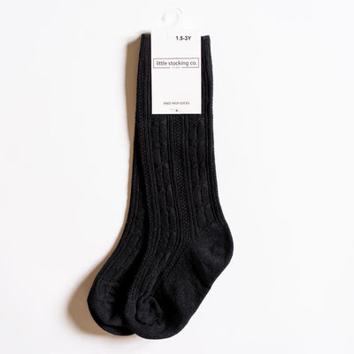Little Stocking Co. Knee High Socks: Black