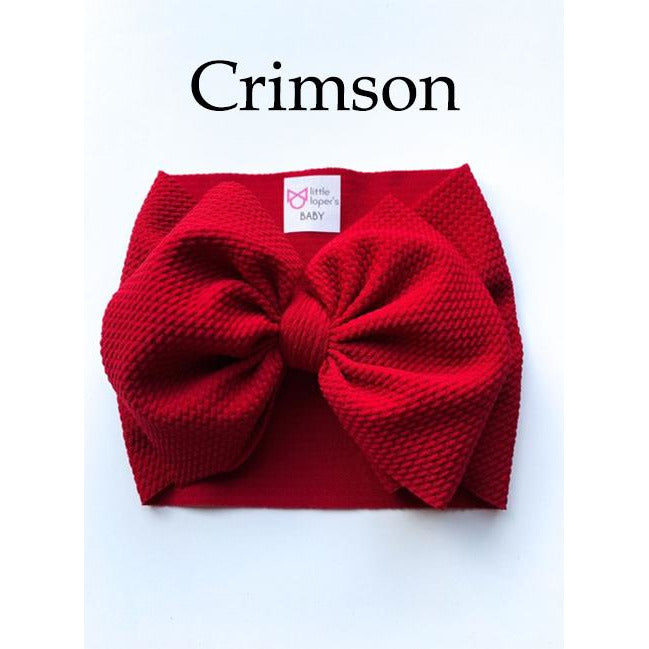 Little Lopers Bow: Crimson (All Styles)