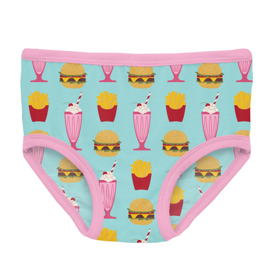 Kickee Pants Underwear Set of 3: Summer Sky Cheeseburger, Flamingo Poodles & Cotton Candy