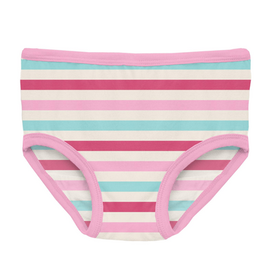 Kickee Pants Underwear Set of 3: Pistachio Roller Skates, Sock Hop Stripe & Flamingo