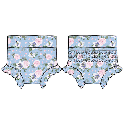 Laree + Co: Lillian Floral Bamboo Ruffle Bummies