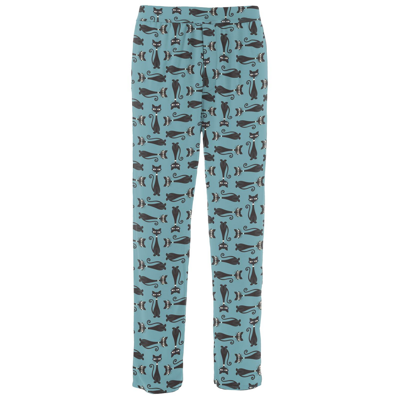 Kickee Pants Men's Pajama Pants: Glacier Cool Cats