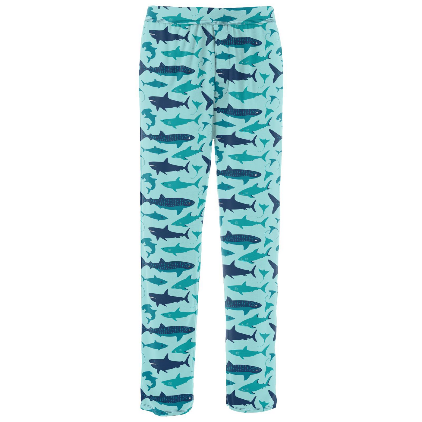 Kickee Pants Men's Pajama Pants: Summer Sky Shark Week