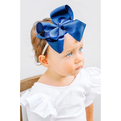 Little Lopers Ribbon Bow: Navy