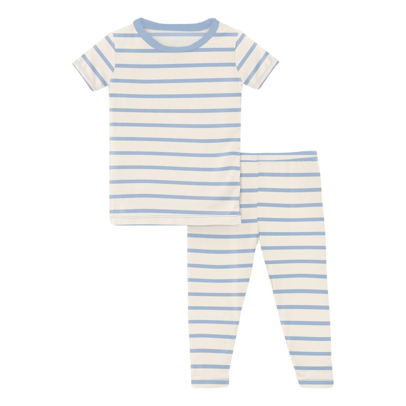 Kickee Pants Pajama Set: Pond Sweet Stripe